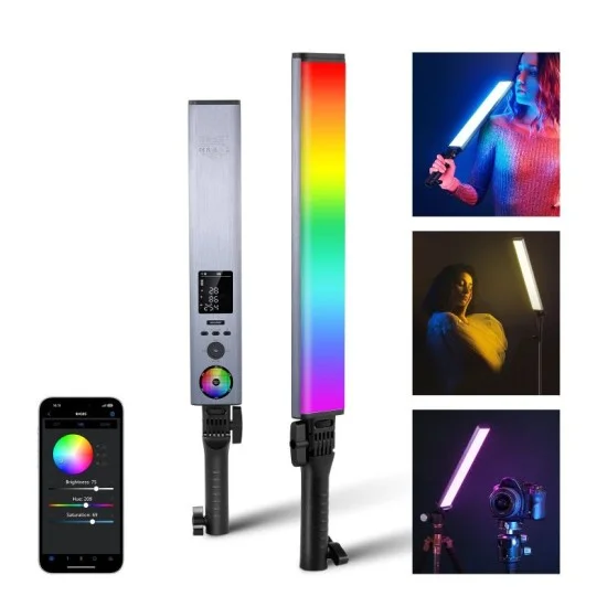 neewer bh30s handheld rgb led video light _ black